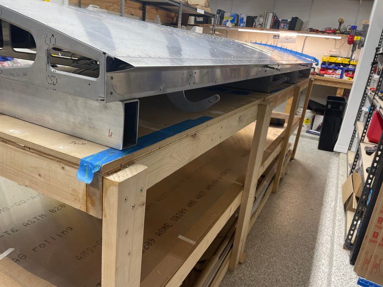 header image for Top of port wing finished