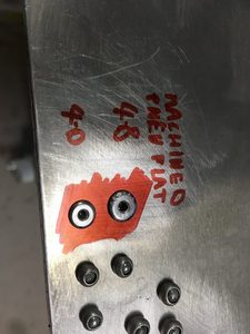 Testing 4.8mm  and 4mm head contact: setting with ground flat heads