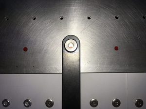 An example of the mismatch - the strap doubler shows where the main spar holes actually are.