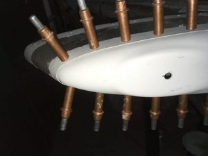 In the case of the rudder the front tip fit quite well