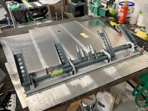 Test fit of the rudder pedal equipment