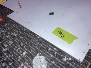 I have extended the custom skin about 4mm rearwards.  The clearance is there with the main spar channel.  The rivets do not have to be so close to the edge.  The primed C-A-1 skin on top, primed weight 1100g.