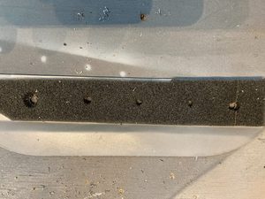 Foam after holes reamed