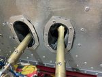 Attachment of rudder pushrod boots