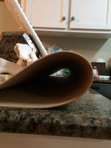 Leading edge wing skin being preformed.