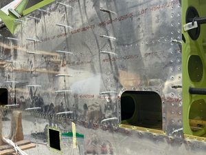 header image for Right Wing Skin Trimming and Riveting