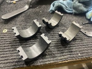 Sanded nose gear bushings.