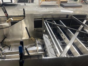 Sealed up rear passenger heat duct channels.